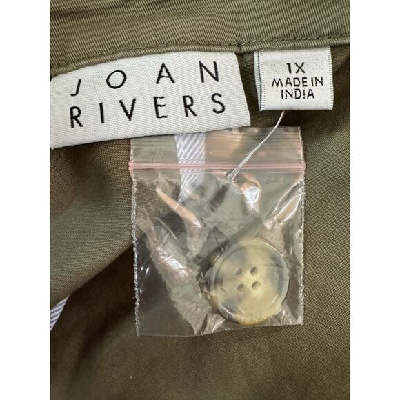 Joan Rivers Signature Twill Chore Jacket with Buttons Dusty Olive 1X NWOT - Picture 13 of 13